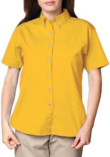 Blue Generation Ladies Short Sleeve Signature Twill Dress Shirts | BGEN6213S