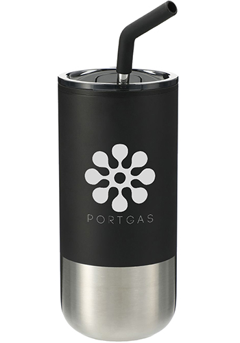 Customized Lagom Tumblers with Stainless Steel Straw (16 Oz