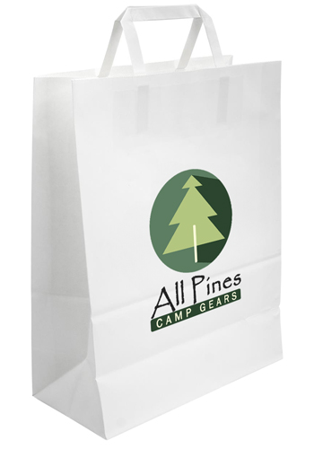 Large FSC Certified White Paper Bag