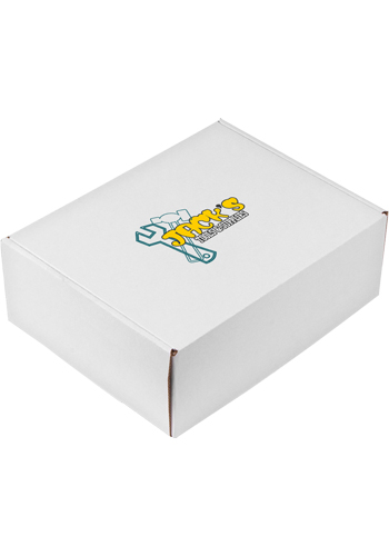 Large Full Color White Matte Corrugated Mailer Box | HCBOXCDDPL