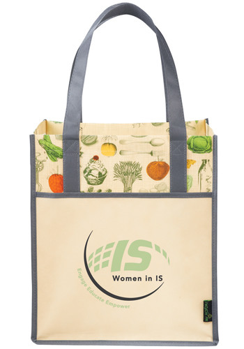 Laminated Non-Woven Vintage Grocery Tote Bags | LE216048