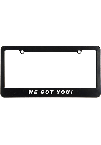 Customized License Plate Frames with Straight Tops