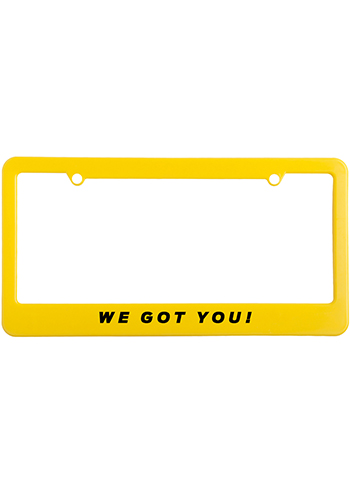 Custom License Plate Frames with Straight Tops