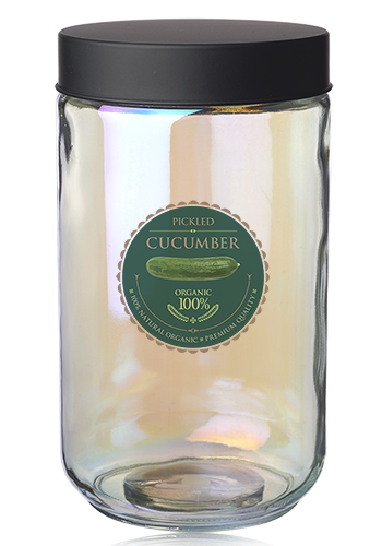 Luminous 50 oz. Iridescent Glass Storage Jars| CAN26