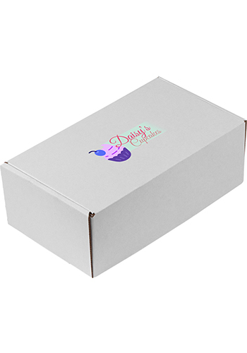 Medium Full Color White Matte Corrugated Mailer Box | HCBOXCDDPM