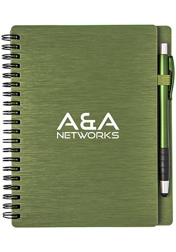 Customized Mercury Notebook Set with Matching Stylus Pen