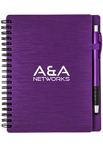Personalized Mercury Notebook Set with Matching Stylus Pen