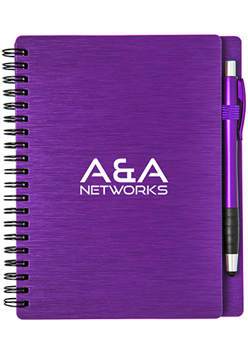 Promotional Mercury Notebook Set with Matching Stylus Pen