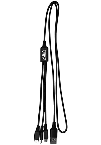 Metallic 3-in1 Cable with Type C USB