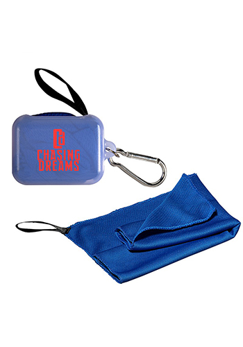 Mini Cooling Towels In Carabiner Case| PLTW107