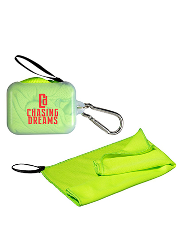 Wholesale Mini Cooling Towels In Carabiner Case