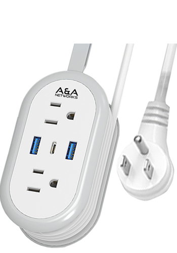 Mini Power Strip with 4Ft Extension Cord | PRPE181626