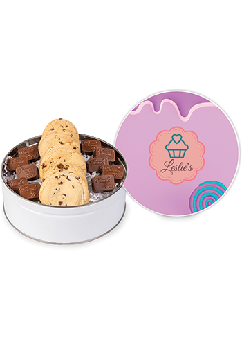 Molded Chocolate and Chocolate Chip Cookie Tin | CI700FBTR