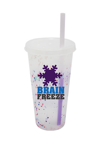 Mood™ 26 oz Confetti Tumbler with Lid and Straw | AK76582