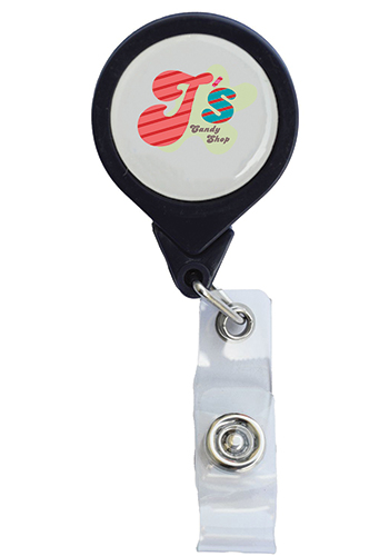 No-Twist Round Retractable Badge with Bulldog Clip