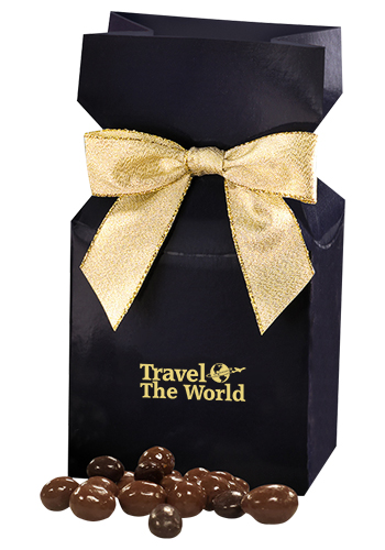 Chocolate Covered Peanuts in Dark Navy Gift Box | MRNPD139
