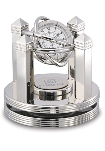 Celestial Silver Gimbal Clocks | MG9655