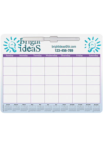 Personalized Memo Board Calendar w/ Mag 8.5in x 11in Magnets