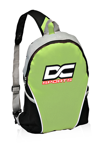 lime green sling backpack