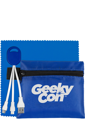 Mobile Tech Charging Cables in Zipper Pouch | IVTK107