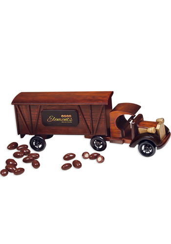 1920 Wooden Tractor-Trailer Truck with Chocolate Covered Almonds | MRTR2024
