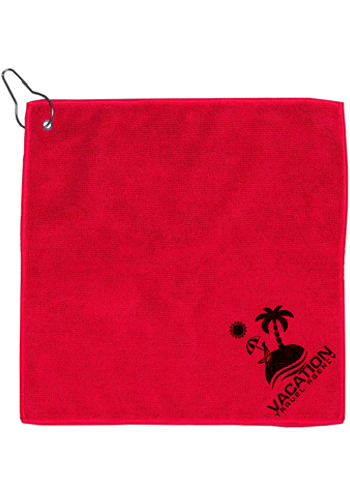 Customized 300GSM Microfiber Golf Towel with Metal Grommet and Clip