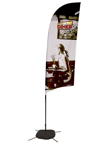 Sail Sign Flag Kits with Scissor Base