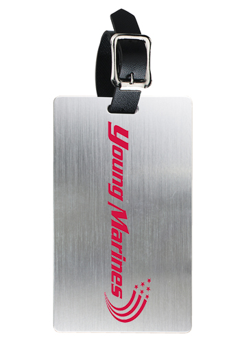 Brushed Aluminum Slip-In Pocket Luggage Tags | IVRMLT40S