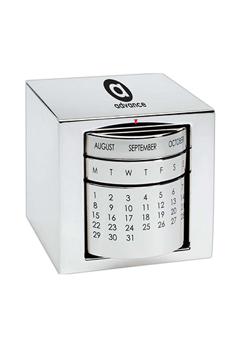 Executive Silver Cube Perpetual Calendars | NOI6070077