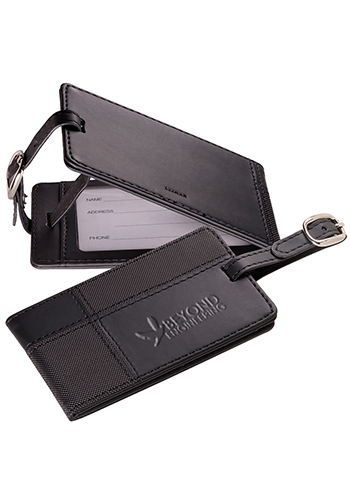 Tuscany™ Duo-Textured Leather Luggage Tags |PLLG9325