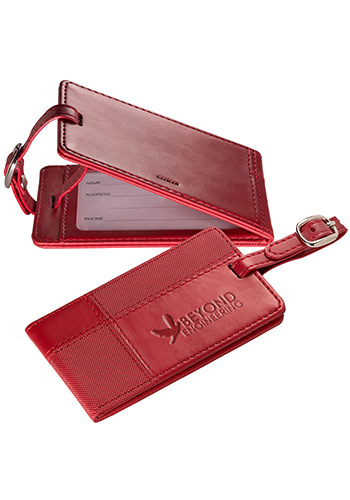 Personalized Tuscany™ Duo-Textured Leather Luggage Tags