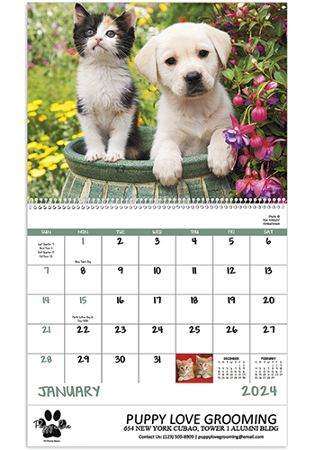 Puppies and Kittens - Spiral Calendars | X30183