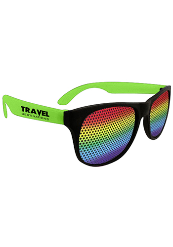 Rainbow Neon Billboard Sunglasses | WCBIL533