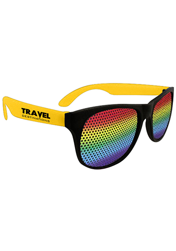 Rainbow Neon Billboard Sunglasses | WCBIL533