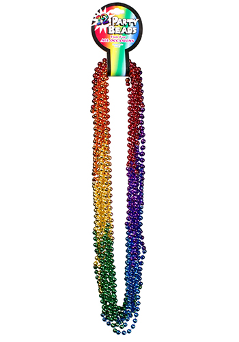Rainbow Segmented Mardi Gras Beads | WCJLR104