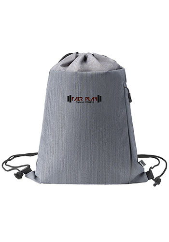 RejuVe MOTO Recycled Heather Drawstring Bag