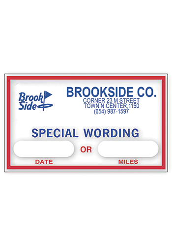 Removable Windshield Label with Special Message | DFS16901