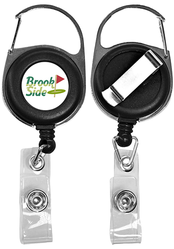 Retractable Carabiner Badge Reel with Belt Clip