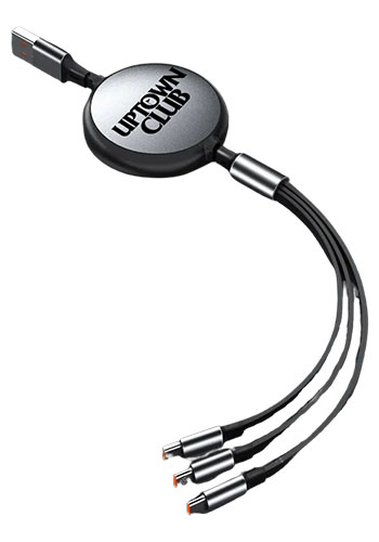 Retractable Multi 3 in 1 Charging Cable 3.9FT