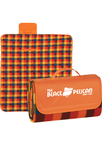 Custom Roll-Up Plaid Picnic Blankets