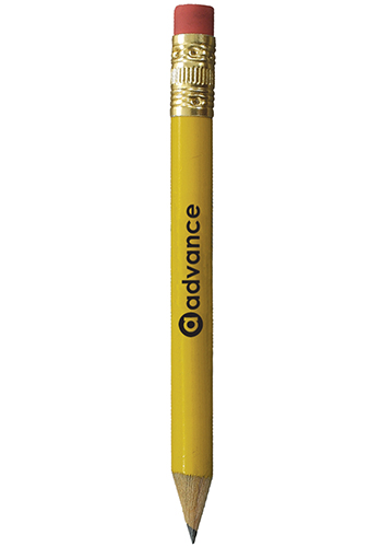Round Golf Pencils with Eraser