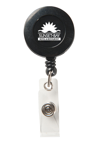 Promotional Round Secure-A-Badges with Alligator Clip