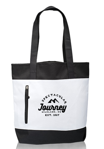 Tote Bags with Front Zipper