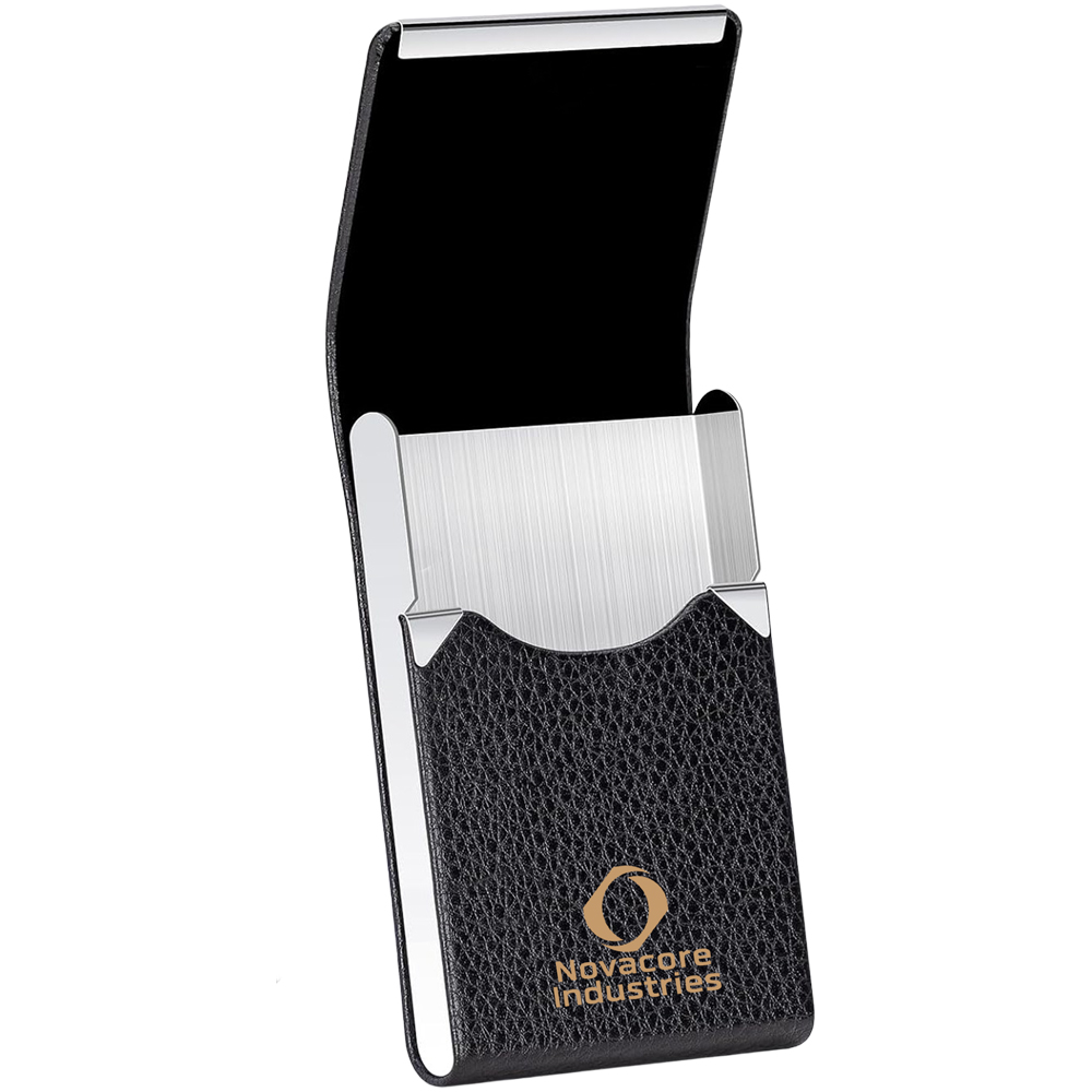 Slim Metal Pocket Card Holder with Magnetic Shut custom promotional product