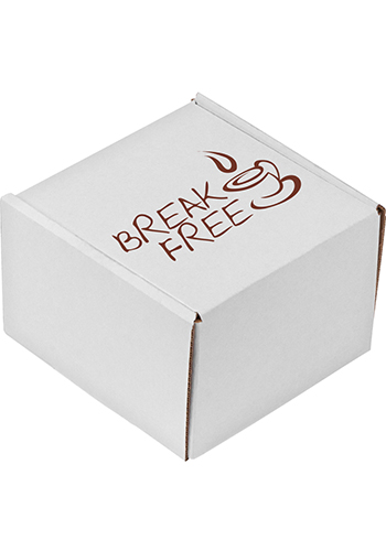 Small White Matte Corrugated Mailer Box | HCBOXWSPS