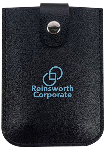 Snap Closure Leather Card Organizer custom promotional product