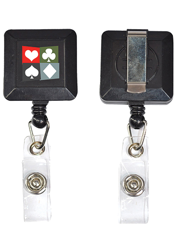 Square Retractable Badge Reel with Belt Clip