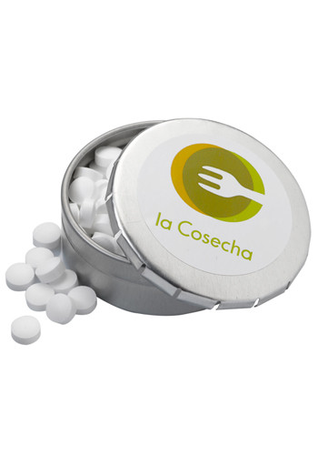 Personalized Sugar-Free Mints in Large Push Tin