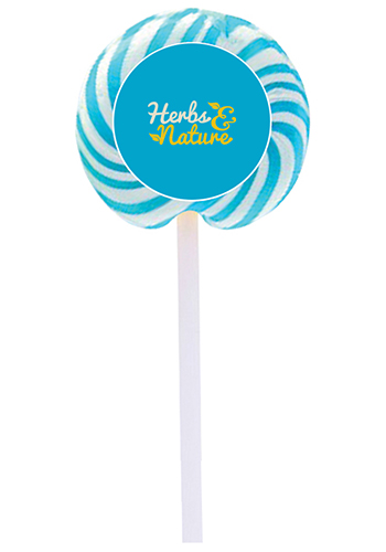 Bulk Swirl Lollipops with Round Label