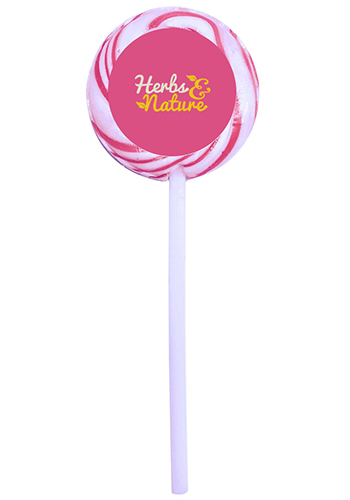 Personalized Swirl Lollipops with Round Label